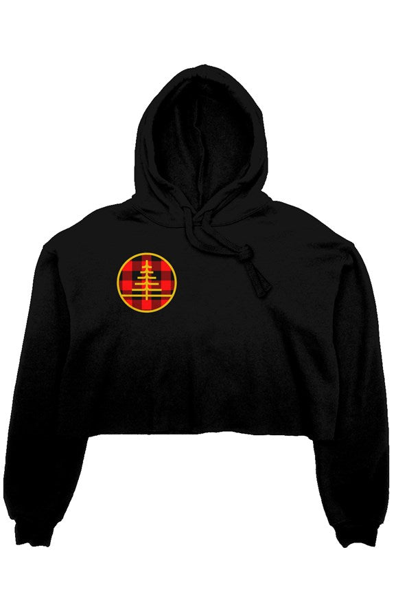 logo cropped hoodie