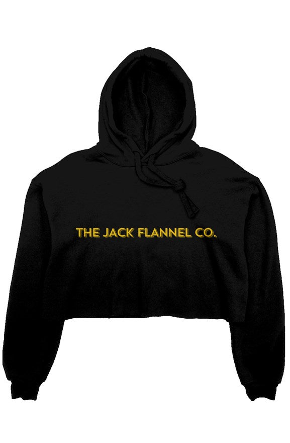 Bold Black Cropped Hoodie