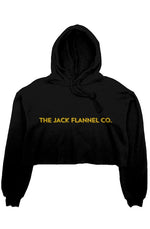 Bold Black Cropped Hoodie