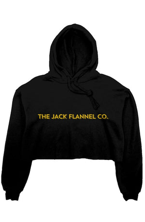 Bold Black Cropped Hoodie